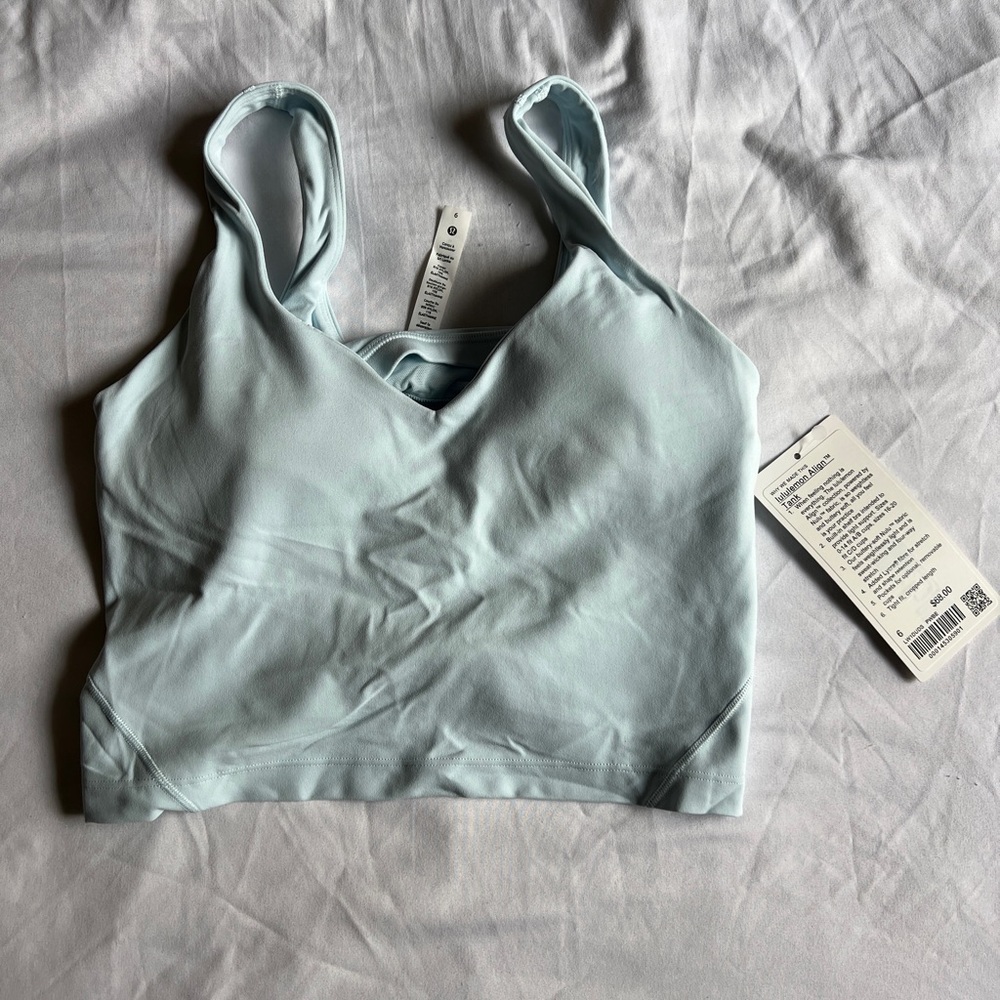 lululemon size 6 align tank polar blue